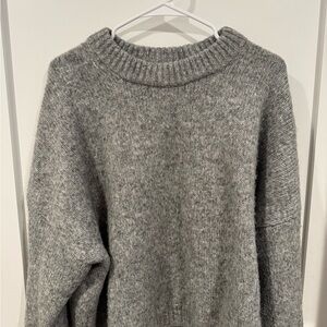 Abercrombie & Fitch Heather Gray Merino Wool Sweater
